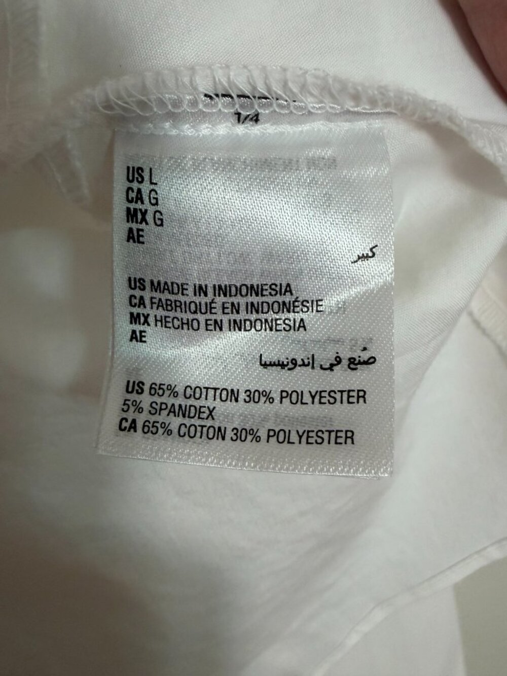 I.N.C. International Concepts | White Cotton Wrap Blouse Side Tie Long Sleeve L - Picture 5 of 9